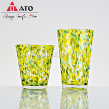Colorful stemless wine glass